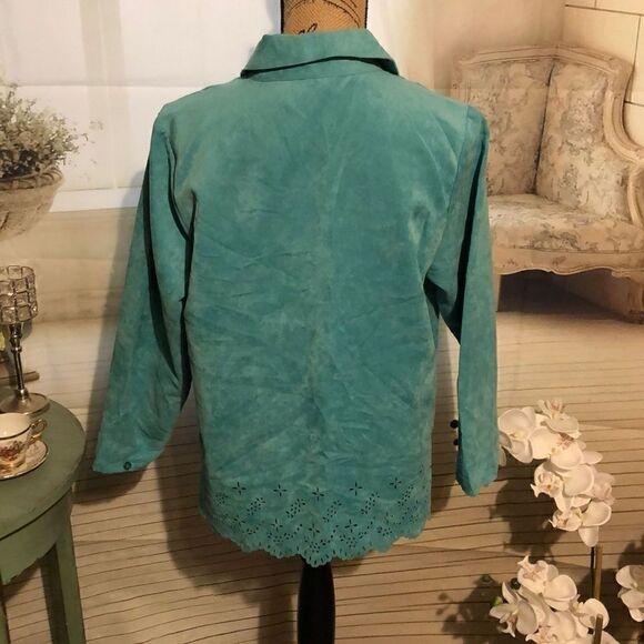 Relativity Petite aqua blue jacket - Picture 3 of 4